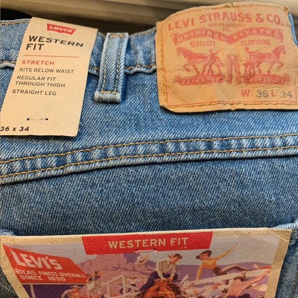 Men’s Levi Strauss Jeans, Western Fit. Waist 36/ Length 34. New with tags! - Picture 3 of 7